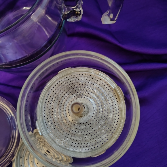 Pyrex 9 Cup Clear Glass Stovetop Coffee Pot - Picture 4 of 6